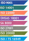 ISO 9001:2015,ISO 14001:2015,ISO/TS 16949:2009,ISO 20000:2018,ISO 22000:2018,ISO 27001:2013 Ynetim Sistemleri Tm Brorleri